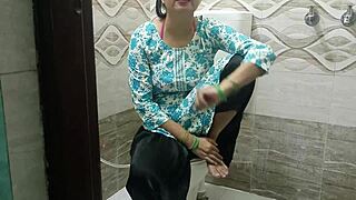 I Feel So Naughty as Beautiful Stepmom Rides Stepson with Dirty Talk in Toilet