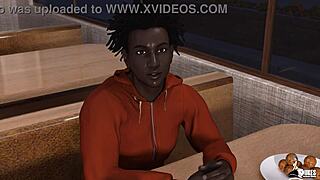 Студент трахает фута-профессора огромным членом в межрасовом хентай-криампае